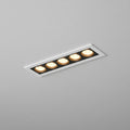 anti glare linear downlight installed on a grey ceiling