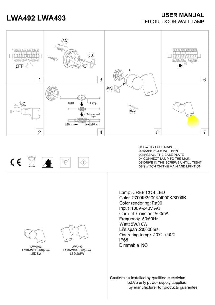 black outdoor wall spotlight installation guide