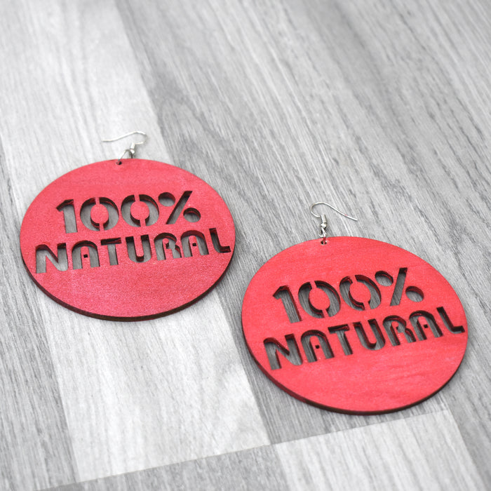100% Natural Earrings - Red, earring - Rufina Designs