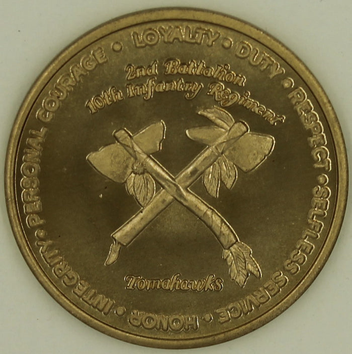 10th Infantry Regiment 2nd Battalion Artillery Army Challenge Coin