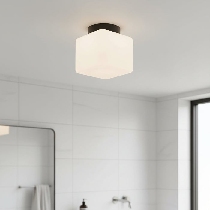 IP65 bathroom ceiling light mounted on the ceiling in a modern house bathroom