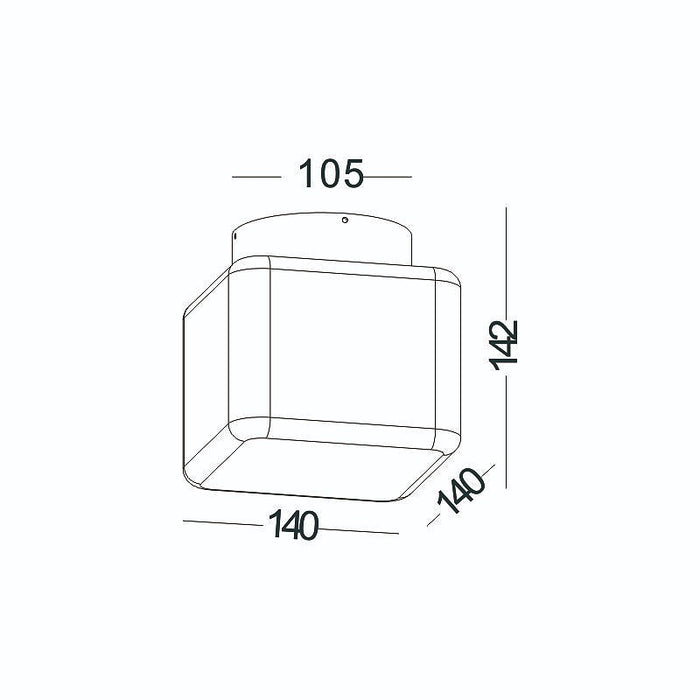 IP65 bathroom ceiling light technical drawing