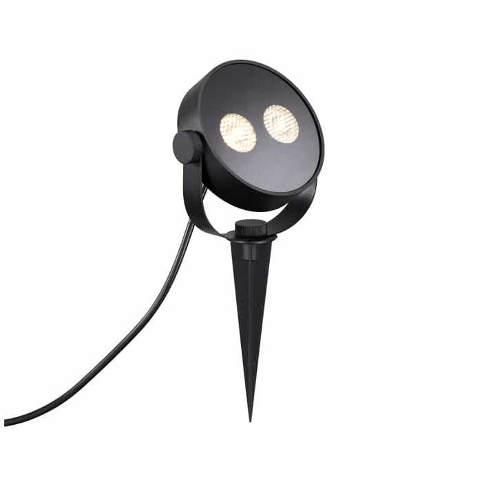 12 Watt LED Round Black Landscape Stake Light - Ultra Beam Lighting Ltd