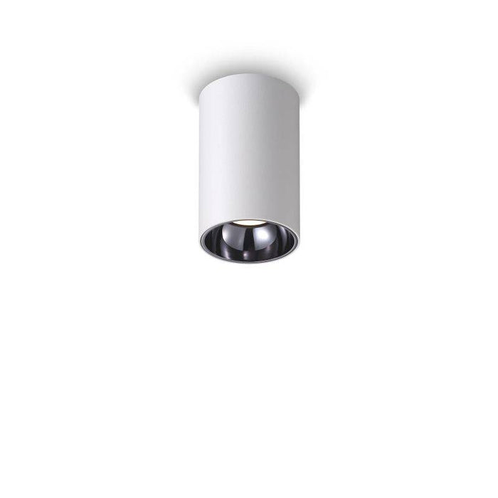 white ceiling surface downlight on a white background