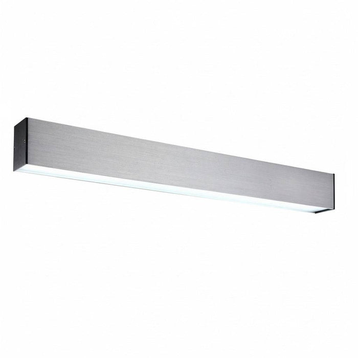 silver slim surface mounted downlight on a white background