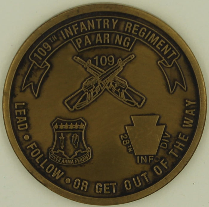 28th Infantry Division 109th Infantry Regiment Army Challenge Coin