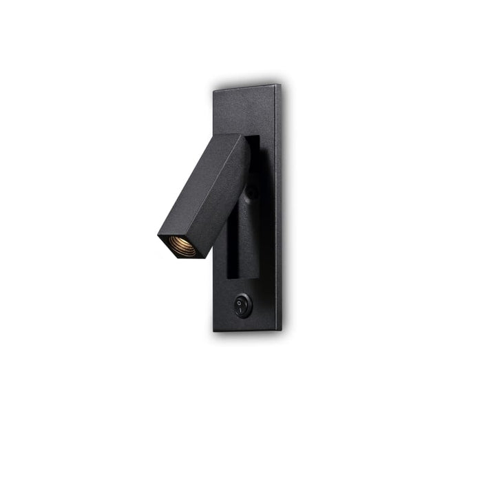 black recessed bedroom reading light on a white background as a main product image