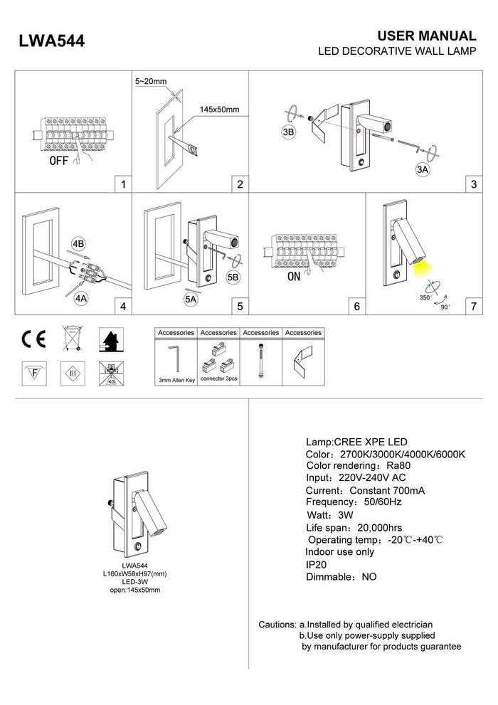 black recessed bedroom reading light installation guide
