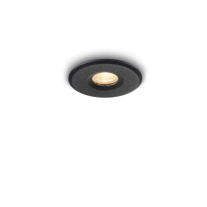 black small outdoor downlight shown on a white background