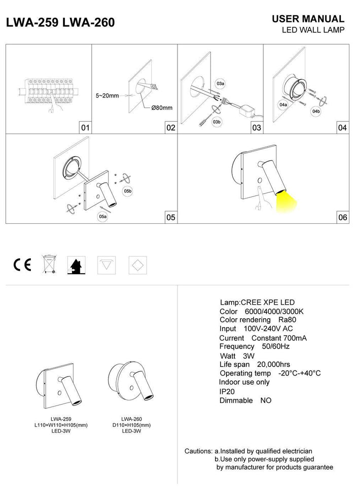 polished chrome recessed bed reading lamp installation guide