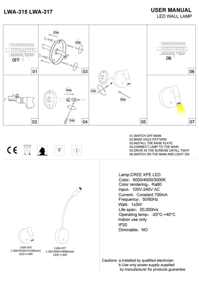 beech wood flexible wooden reading light installation guide