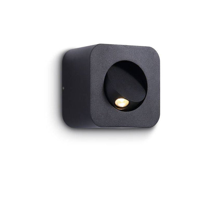 black bedroom wall reading light mounted on a white background wall