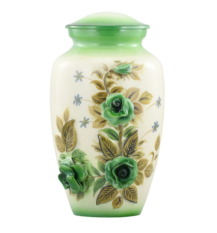 3D Blue Rose Bouquet Cremation Urn