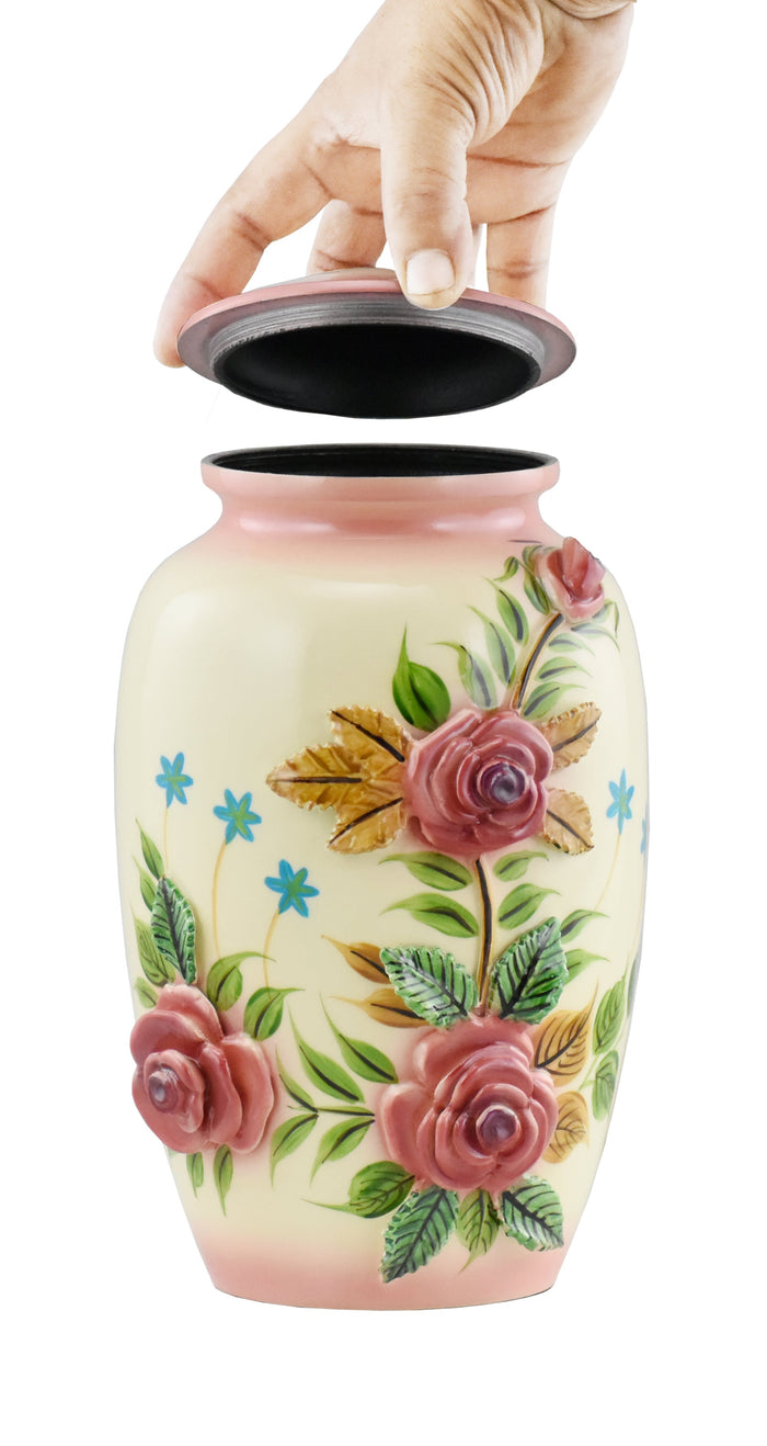 3D Pink Rose Bouquet Cremation Urn - ExquisiteUrns