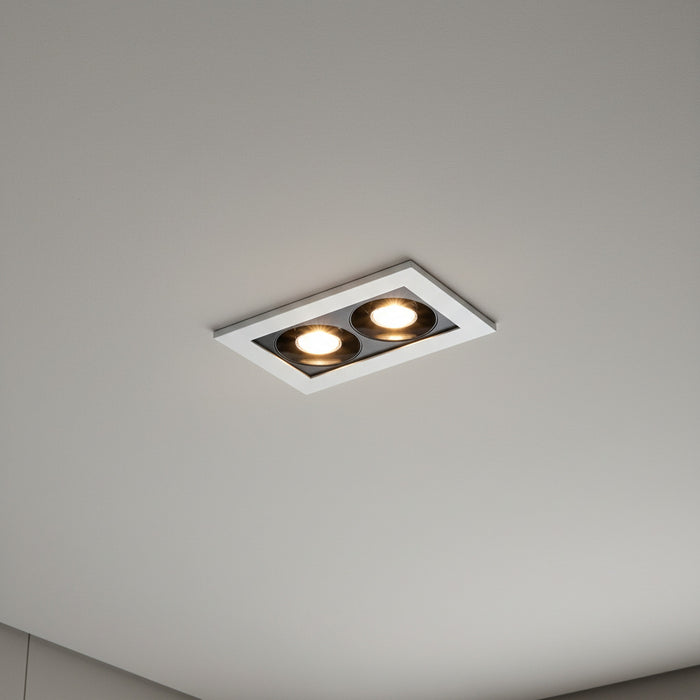 anti glare mini LED spotlights installed in a hotel room ceiling