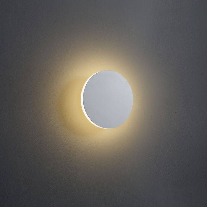 White LED internal wall light on  a grey background