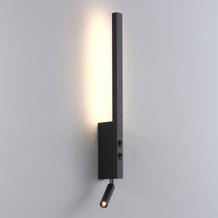 5 Watt Black LED Bedside Light With Reading Light - Ultra Beam Lighting Ltd