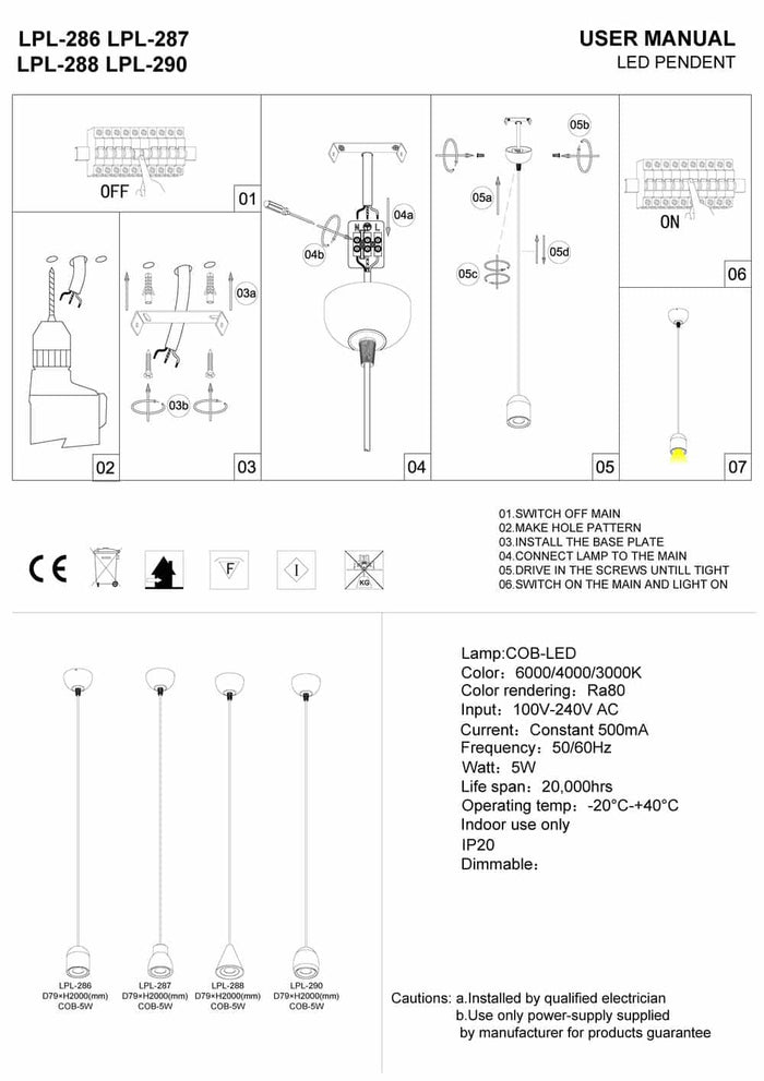 Black drop pendant installation guide