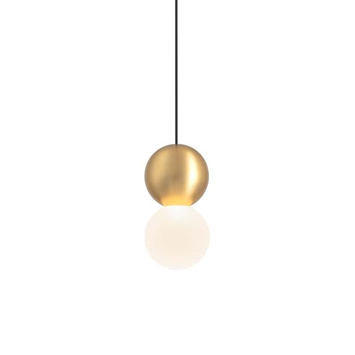 Round LED Pendant light on a white background