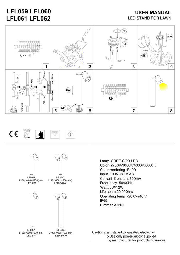Black adjustable bollard light installation guide