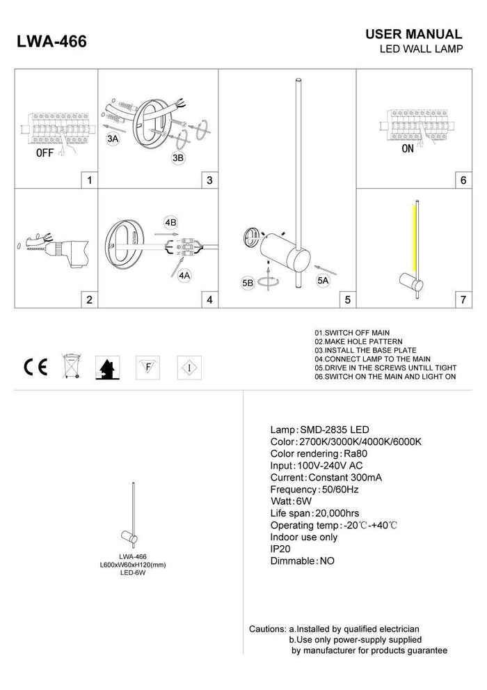 Silver interior LED wall sconce installation uide