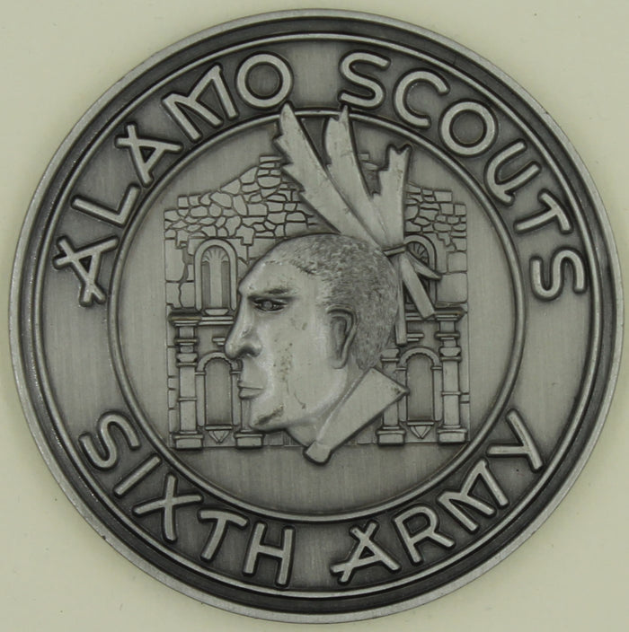 6th Army Alamo Scouts WWII Reunion Challenge Coin & Repro Patch
