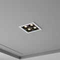 anti glare square ceiling spotlight installed in a grey ceiling