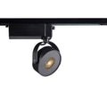 black slim track light fitting shown on a white background