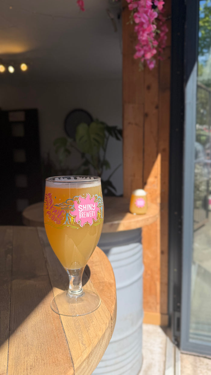 Shiny Brewery Nucleated Pint Stem Glass