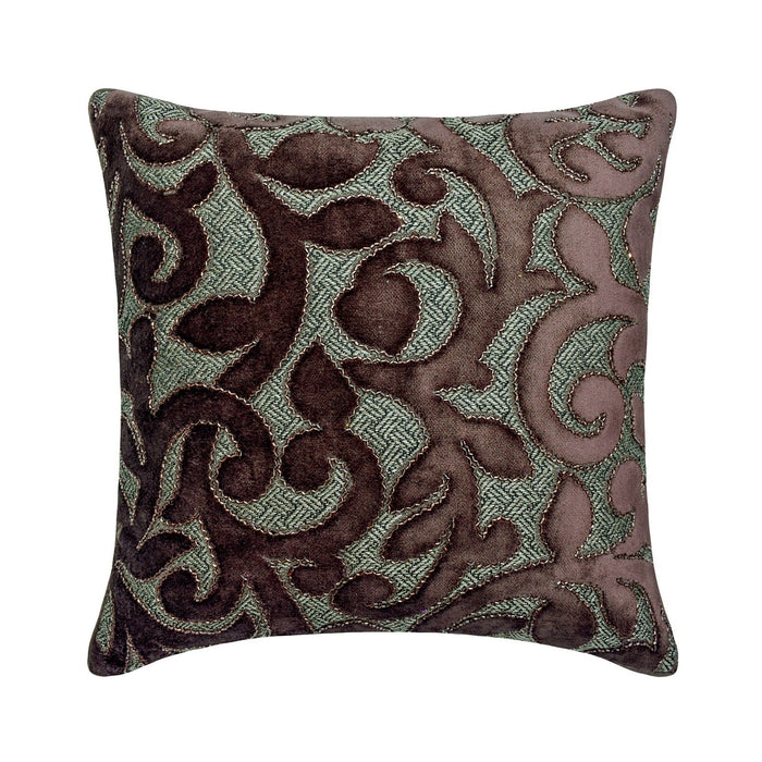 Abra - Brown Velvet Throw Pillow Cover