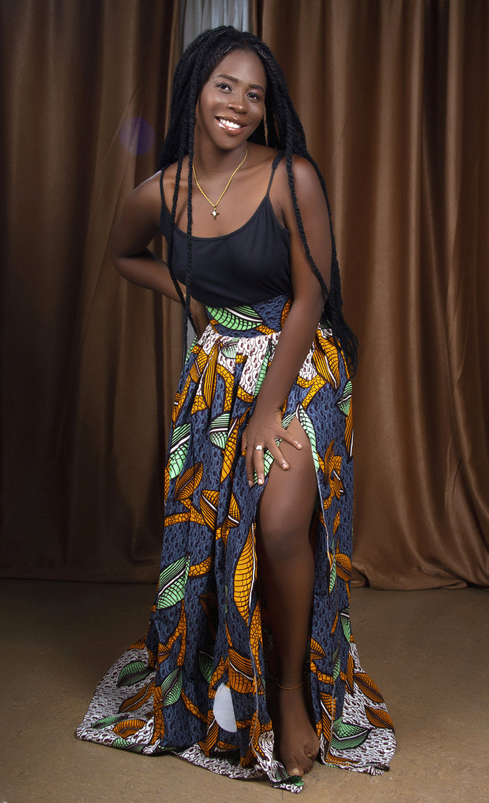 African Print High Waist Maxi Skirt - Jose - Rufina Designs