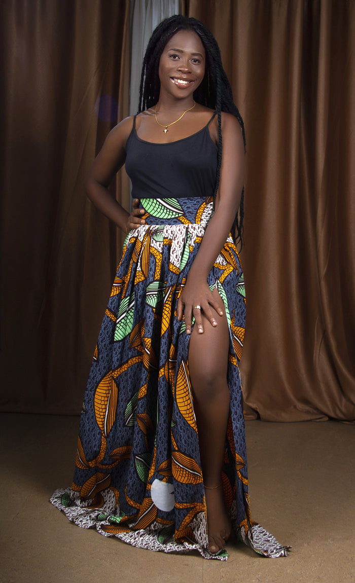 African Print High Waist Maxi Skirt - Jose - Rufina Designs