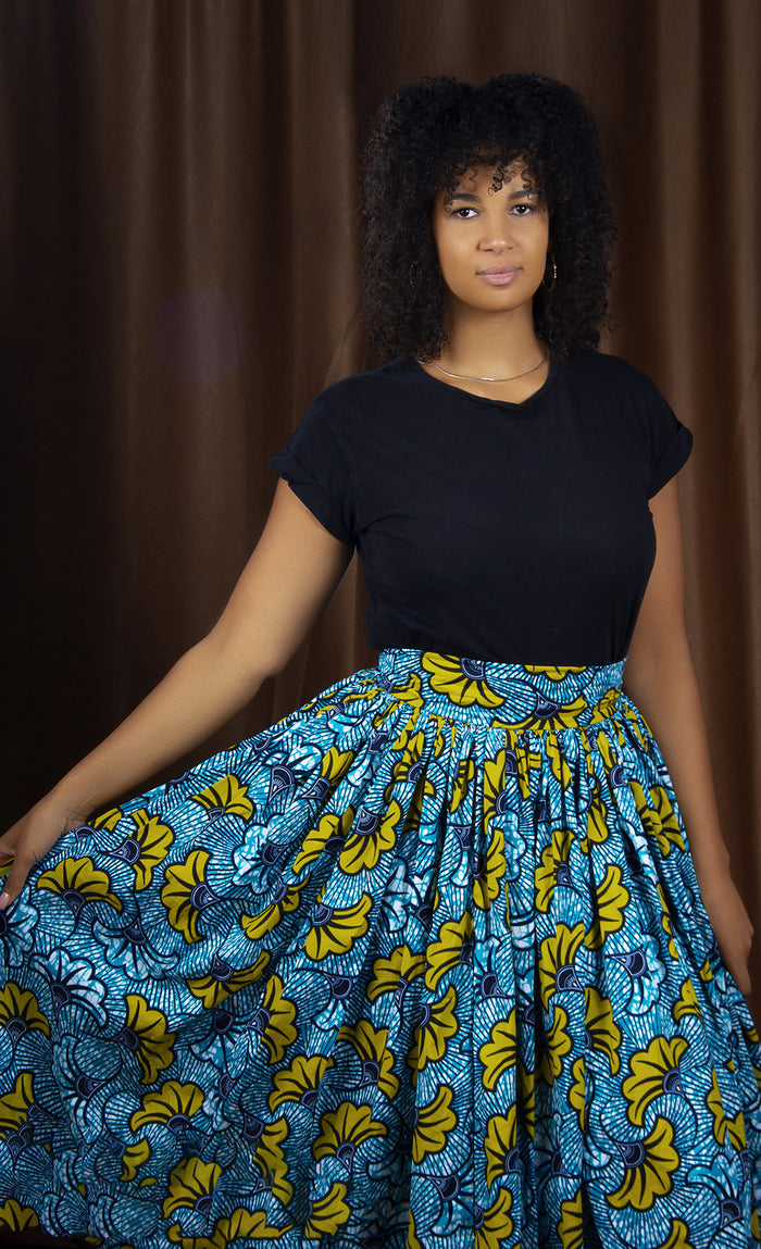African Print Midi Skirt - Cheno - Rufina Designs