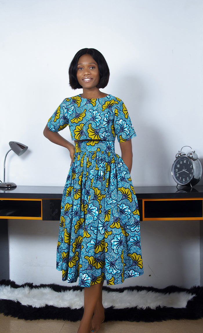 African Print Midi Skirt - Cheno - Rufina Designs