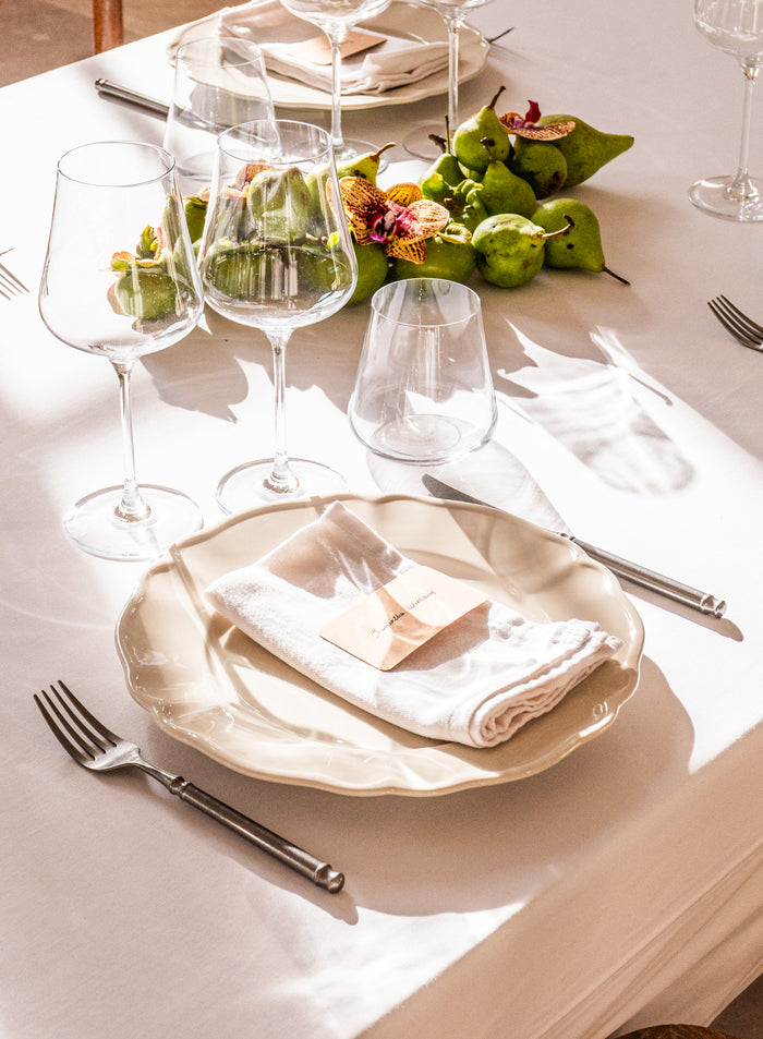 White Petal Dinnerware Set of 12