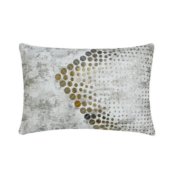 Altynay - White Suede Lumbar Pillow Cover