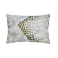 Altynay - White Suede Lumbar Pillow Cover