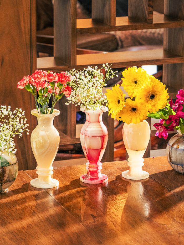 Amber Glow Jade Vase