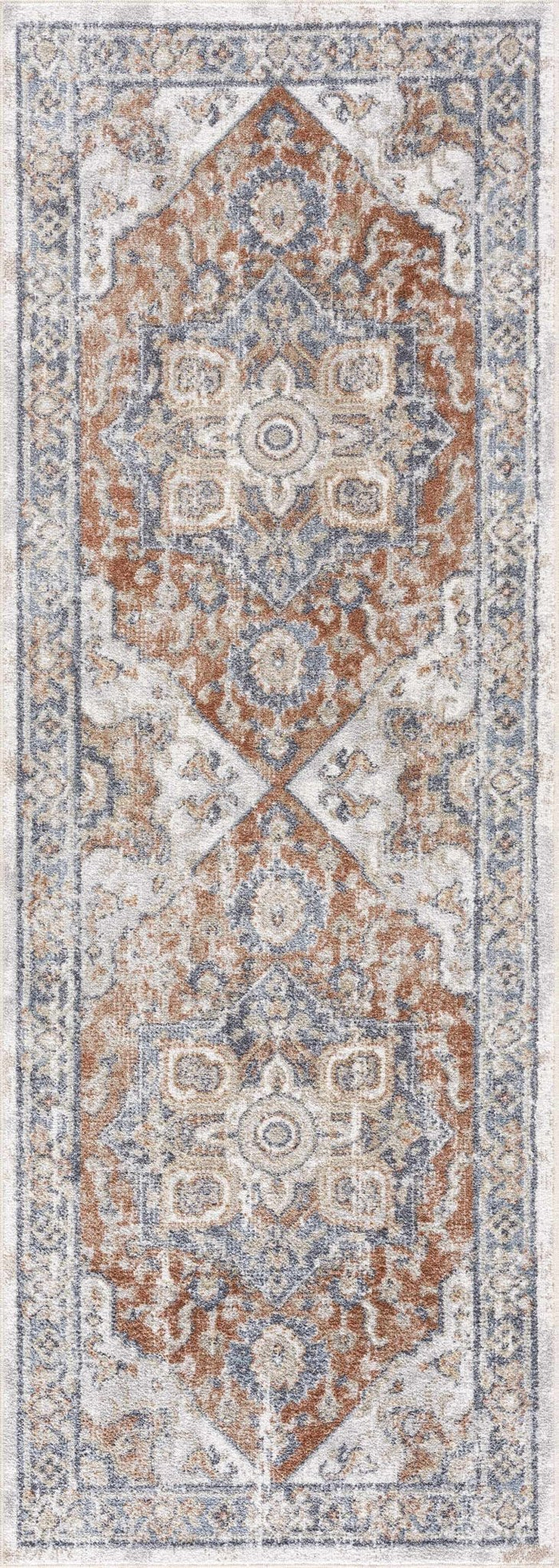 Antique Style Charcoal, Brown and Silver Traditional Heriz Design Washable Rug - The Rug Decor