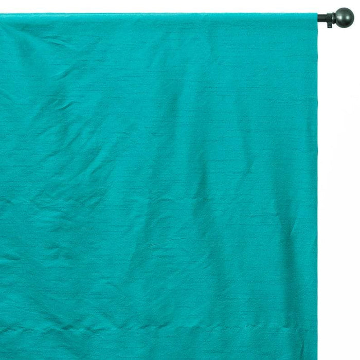 Aqua Art Silk Curtain Panels