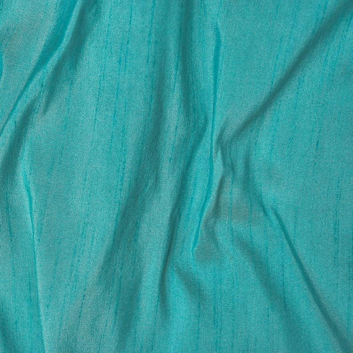 Aqua Art Silk Curtain Panels