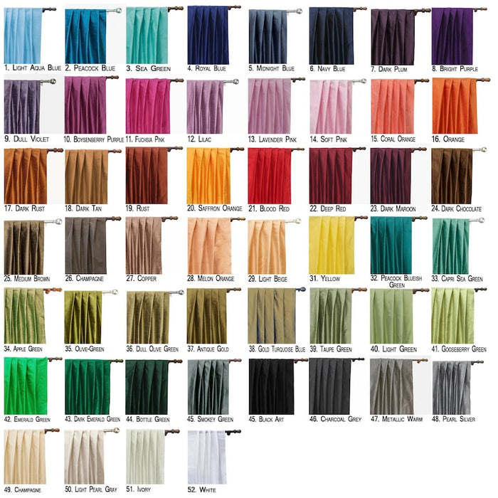 Aqua Art Silk Curtain Panels