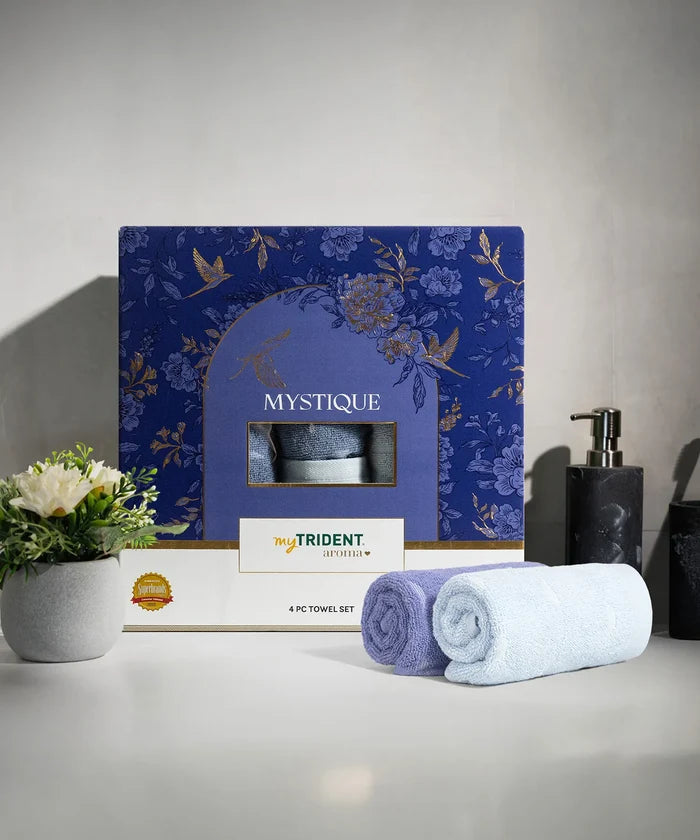 Aroma 4Pc Towel Set, Mystique| 500 GSM Cotton