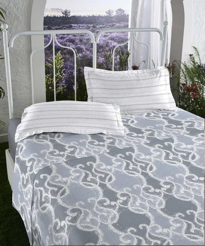 Aroma King Bedsheet Set, Lily Blush|180 TC Cotton|2 Pillow Covers