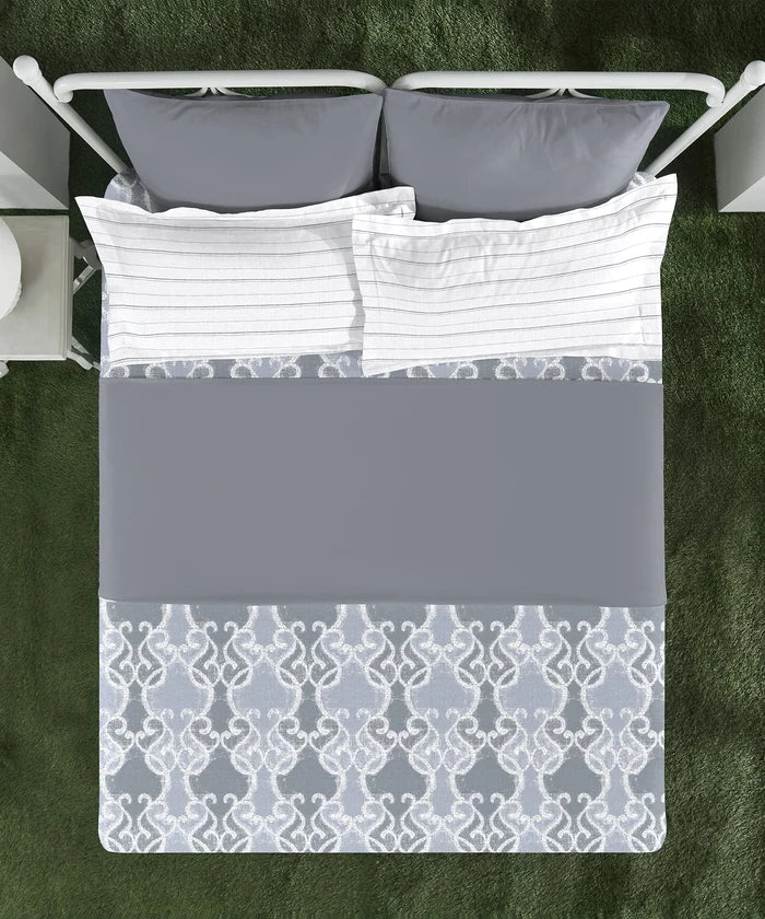 Aroma King Bedsheet Set, Lily Blush|180 TC Cotton|2 Pillow Covers
