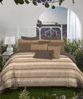 Aroma King Bedsheet Set, Sandalwood Ash|180 TC Cotton|2 Pillow Covers