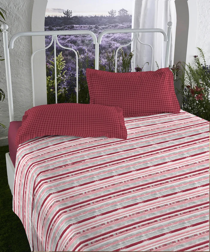 Aroma King Bedsheet Set,Strawberry The Edit|180 TC Cotton|2 Pillow Covers