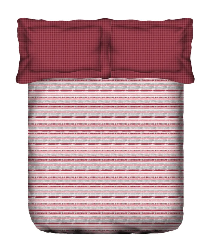 Aroma King Bedsheet Set,Strawberry The Edit|180 TC Cotton|2 Pillow Covers