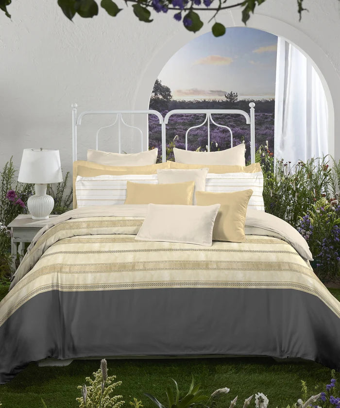 Aroma King Bedsheet Set,Vanilla Honey|180 TC Cotton|2 Pillow Covers