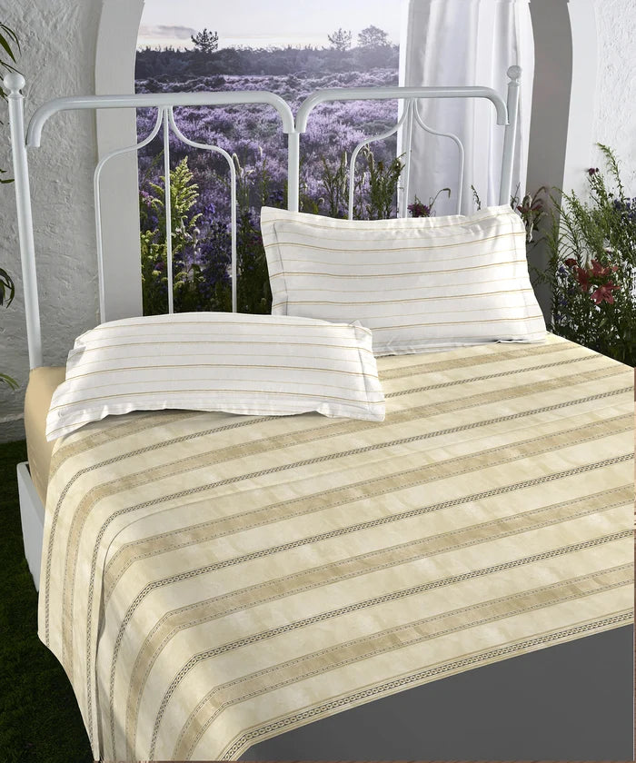 Aroma King Bedsheet Set,Vanilla Honey|180 TC Cotton|2 Pillow Covers